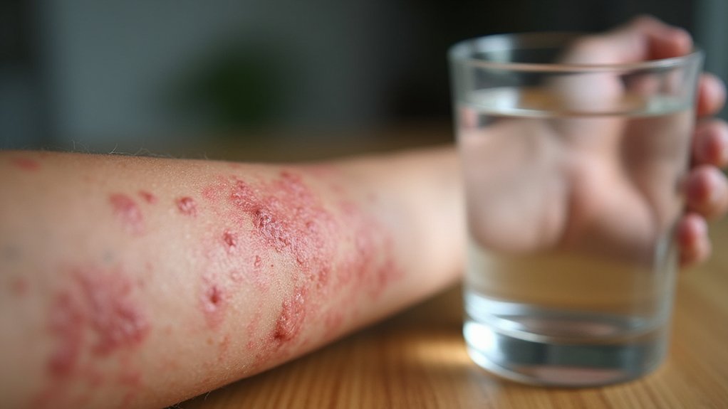 alcohol induced skin dehydration and restoration