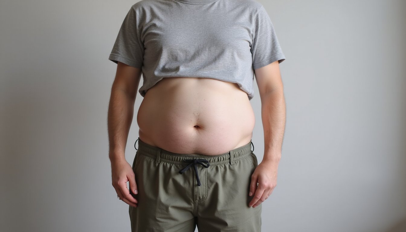 distinguish fluid from fat buildup